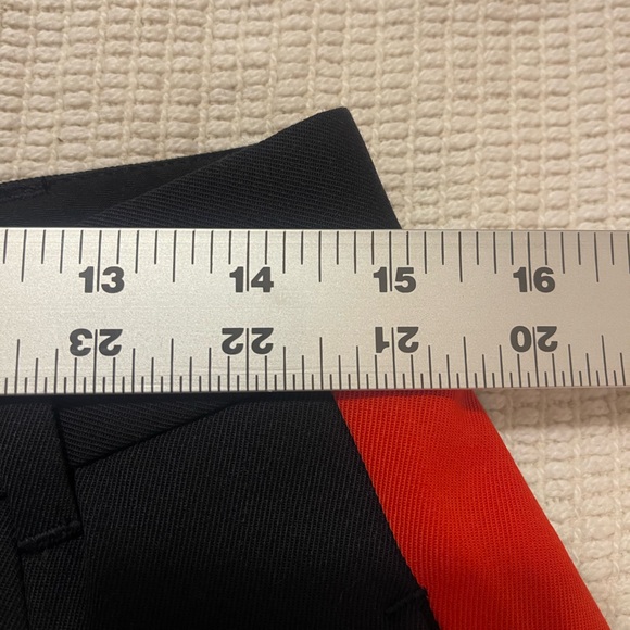 Me + Em Wool Blend Side Stripe Pant Navy Red Sporty Tailored Trouser - Picture 12 of 16